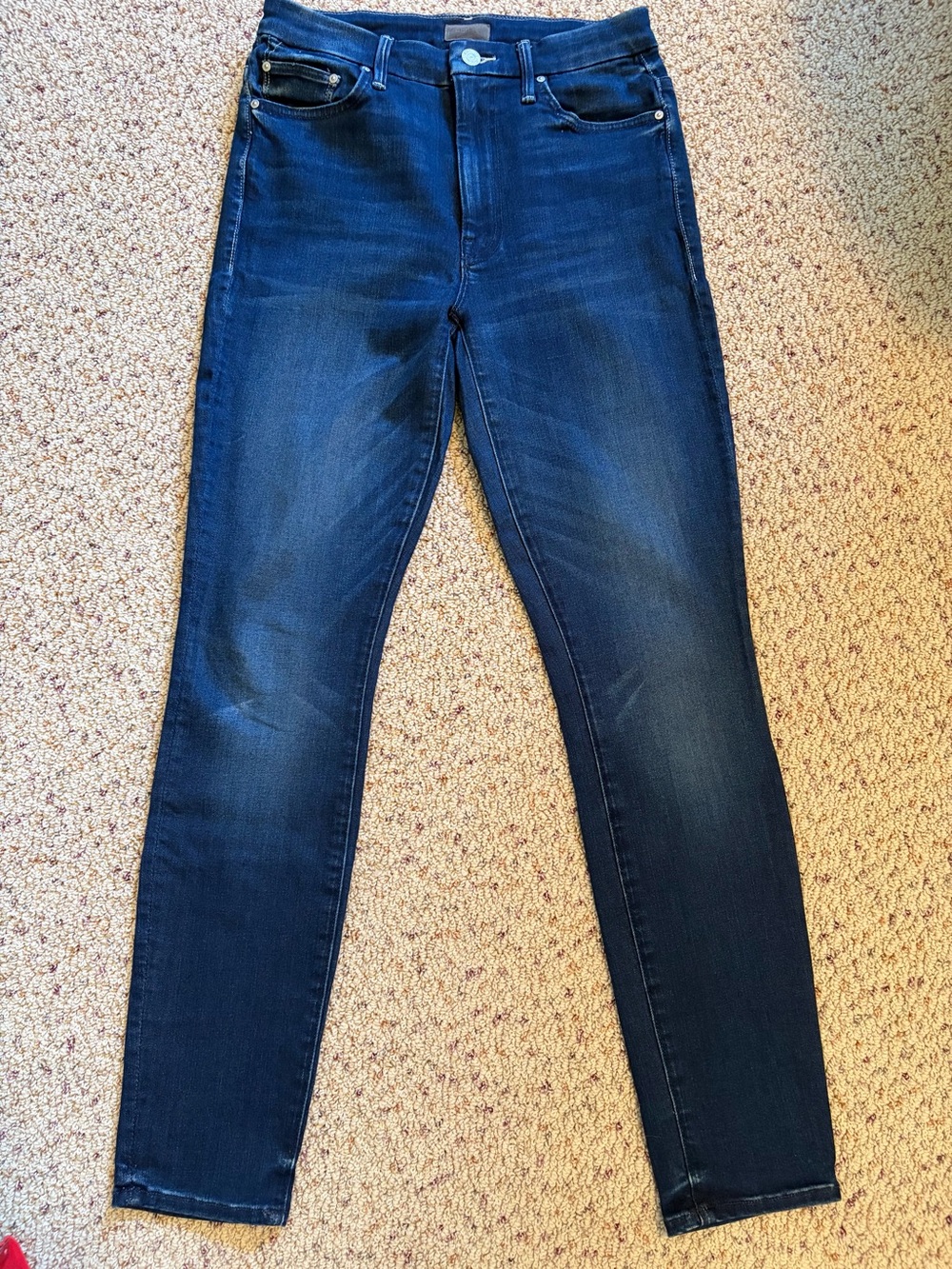 MOTHER Slim Indigo High-Rise Skinny Jeans